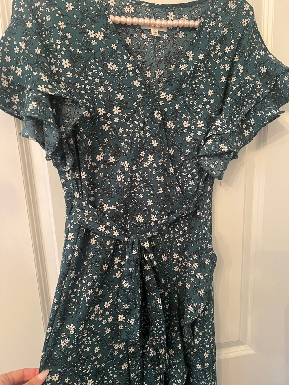 Max Studio Emerald Green Floral Midi Dress - Picture 2 of 5